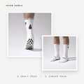 Seven Dad & Son bundle: white + white adult + junior grip performance socks