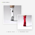 Seven Match + Training bundle: white + red grip performance socks