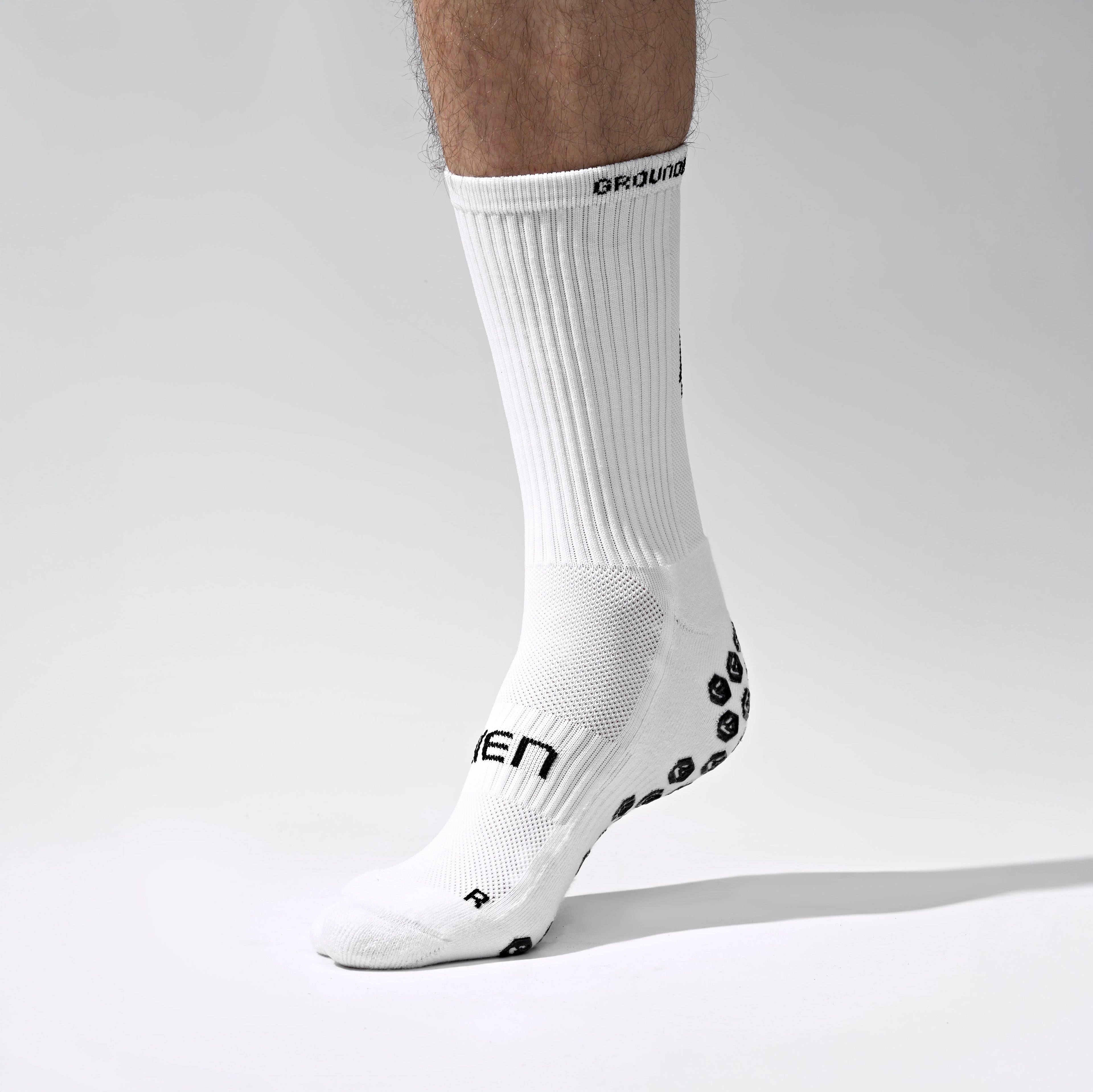 Seven Grip Socks - White anti-slip grip performance socks Egypt, photo 1