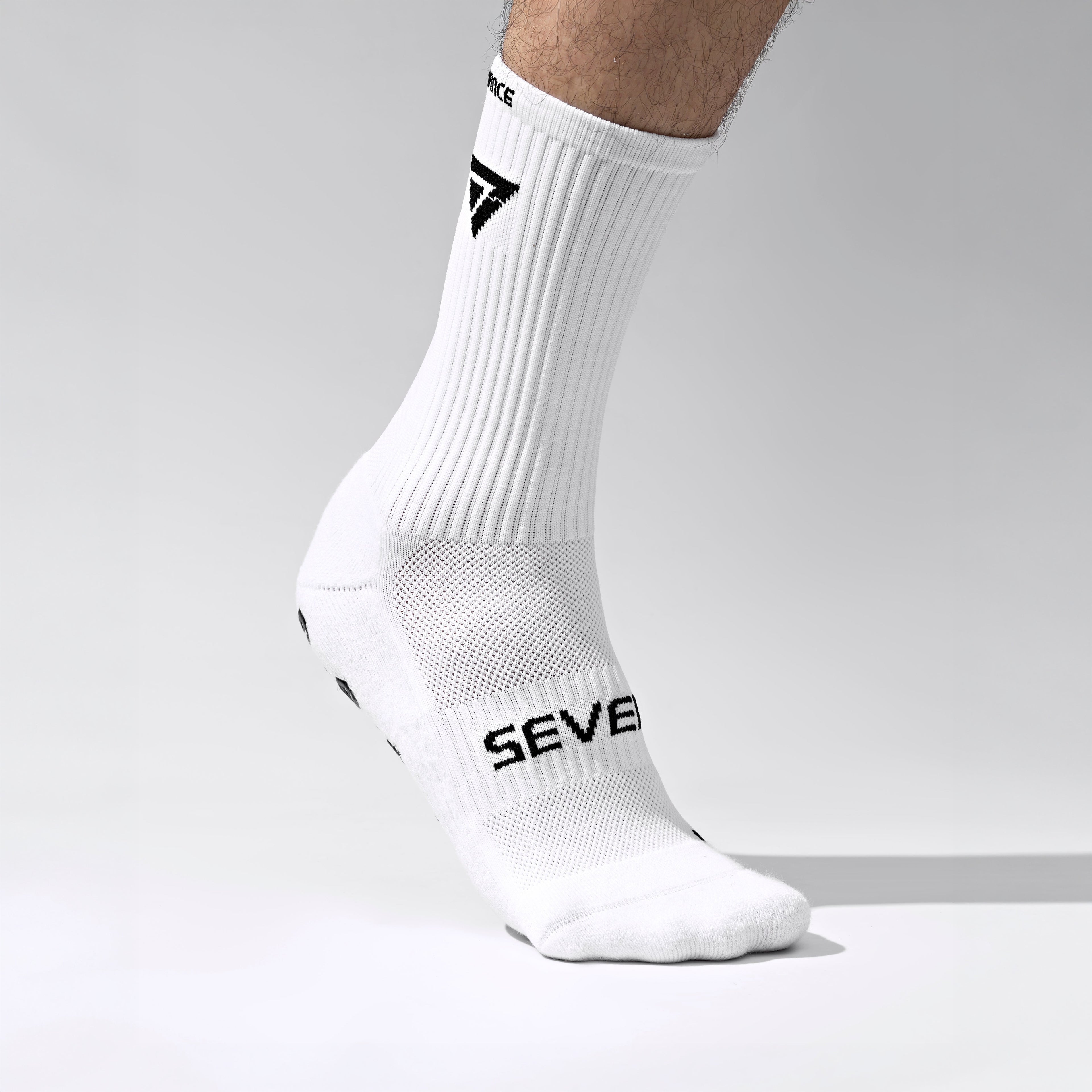 Seven Grip Socks - White anti-slip grip performance socks Egypt, photo 3
