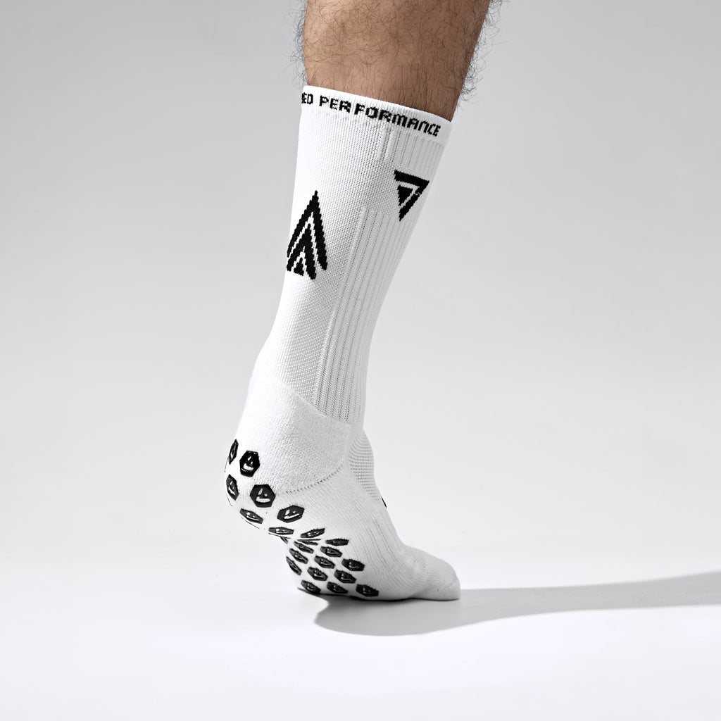 Seven Grip Socks - White anti-slip grip performance socks Egypt, photo 4