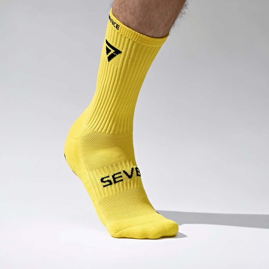 Seven Grip Socks - Yellow anti-slip grip performance socks Egypt, photo 3